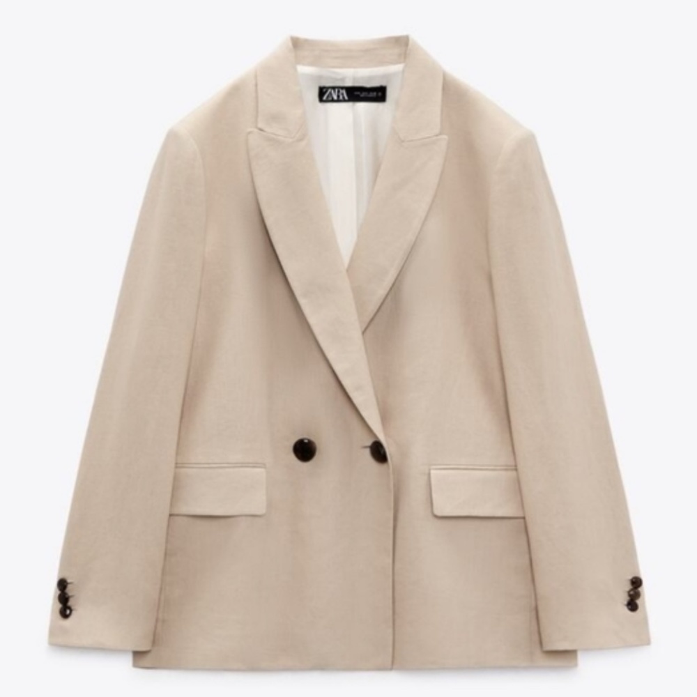 Zara 100% LINEN women’s blazer